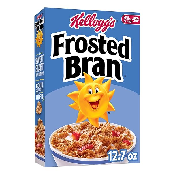 KELLOGG’S FROSTED BRAN BREAKFAST CEREAL, FIBER CEREAL, FAMILY BREAKFAST, ORIGINAL, 12.7OZ BOX (1 BOX)