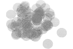 MECCANIXITY Pipe Screen Stainless Steel Screens, 3/8 Inch (9.5mm) Diameter for Pipe Filter, Pack of 60