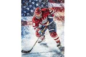 Ice Hockey Preprinted 11CT Cross Stitch Kits for Beginners & Adults - Easy Needlepoint Patterns for Home Decor & Craftings 24