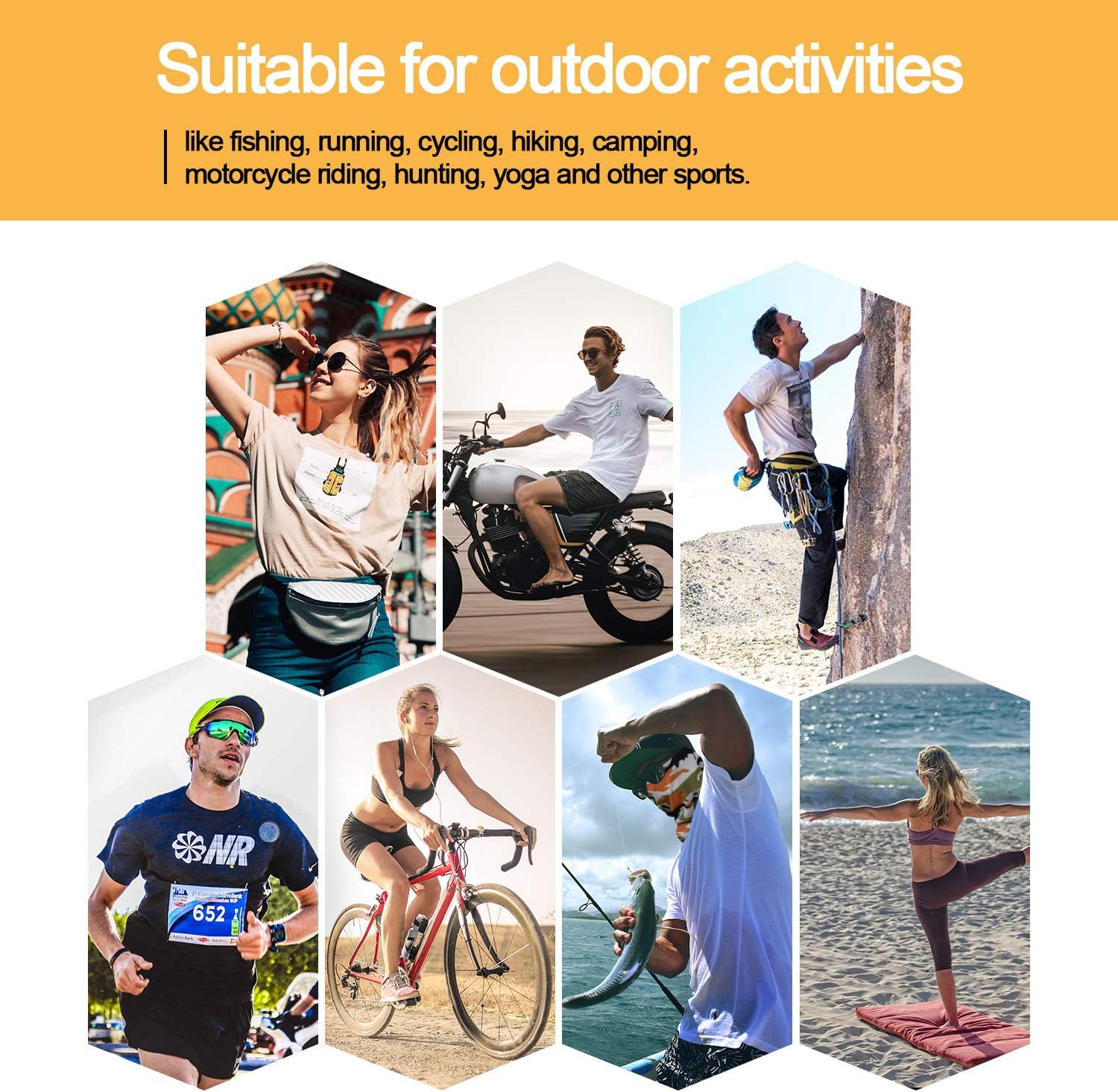 MENOLY Sun UV Protection Face Bandana Face Cover Cooling Neck Gaiters Face Balaclava for Women Men, 8 Pack: Sports & Outdoors