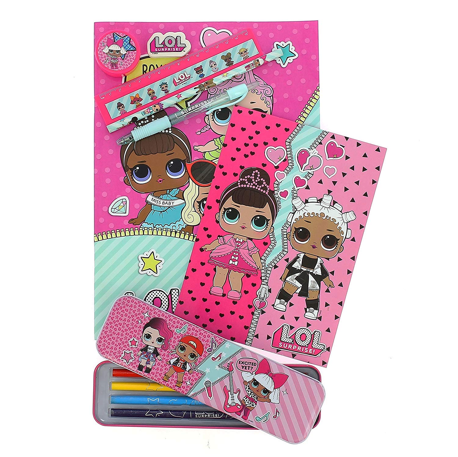LOL Surprise! Large Stationery Kit for Girls LOL Dolls Series 1 Limited Edition School Set for Girl