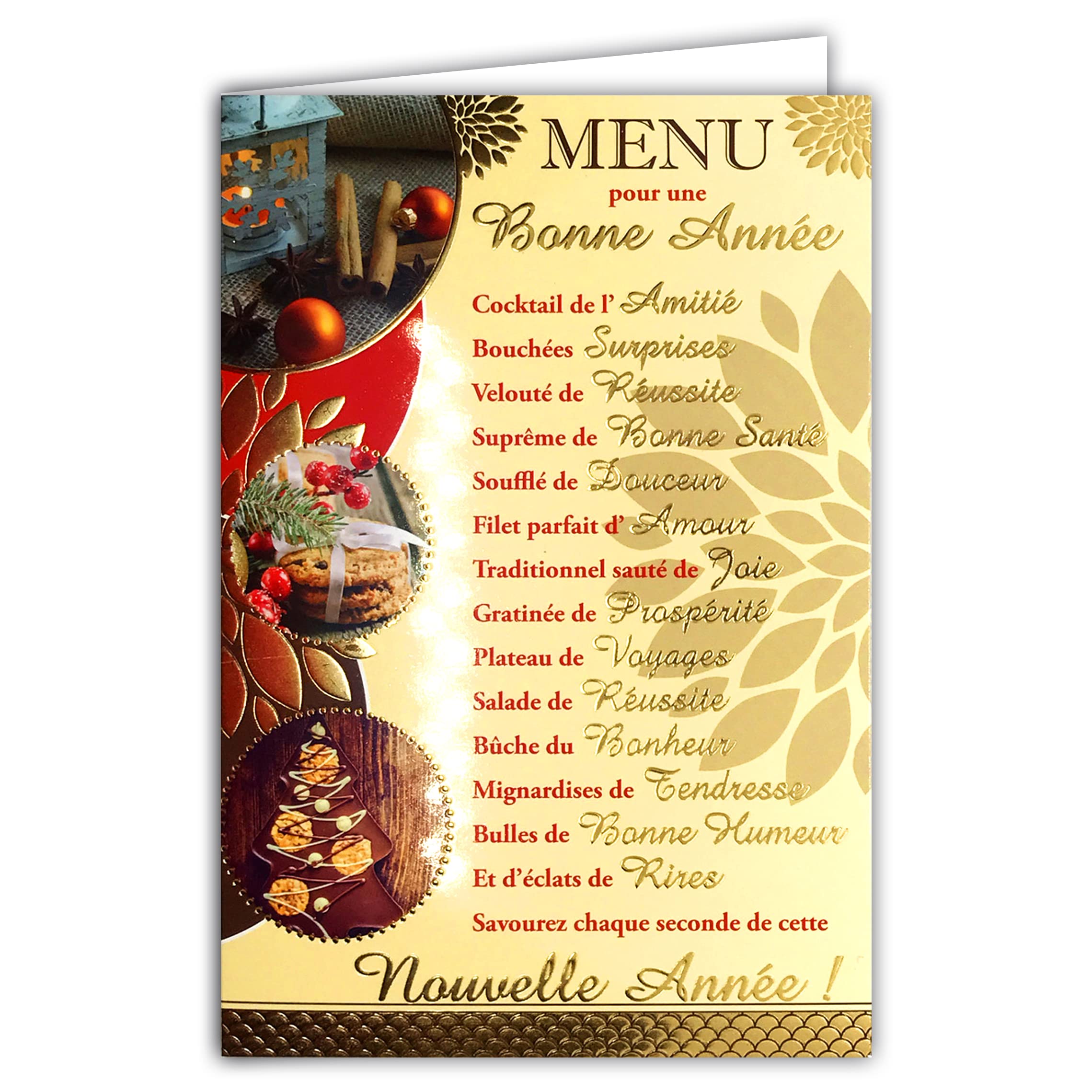 LOT10-61-4077-B BA Set of 10 Same Greeting Cards with 10 Envelopes Sized 12 x 17.5 cm Winter Wishes Holiday Christmas New Year December January LOT10-61-4077-B