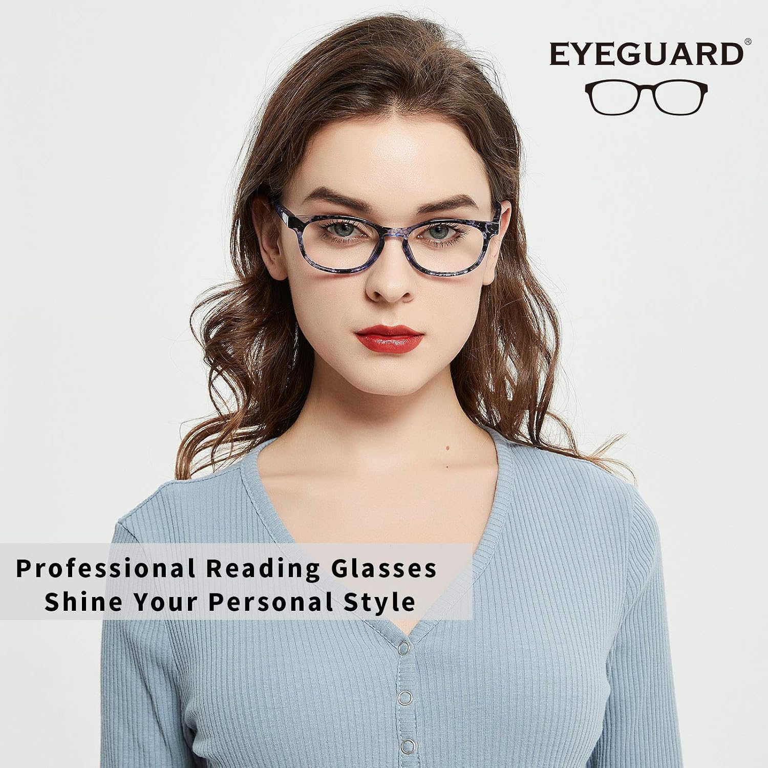 EYEGUARD Reading Glasses 4-Pack Stylish Pattern Frame Readers Fashion Ladies Glasses for Women (4 Color, +1.00) - Image 3