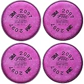 3M 2097 P100 Particulate Filter with Organic Vapor Relief, 2 Pairs (4 Filters)