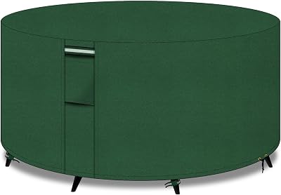 PATIO PLUS Garden Heavy Duty Round Table Cover 190x80cm 600D Oxford Green