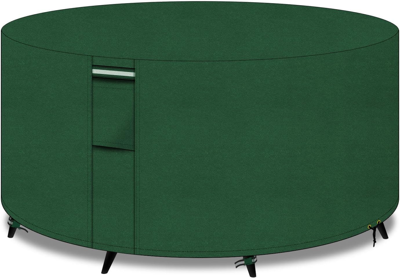 PATIO PLUS Garden Heavy Duty Table Covers Round Outdoor , 600D Oxford Fabric Circular Patio Set Table Cover, Garden Furniture Set Cover Waterproof, Windproof, Anti-UV,190x80cm, Green