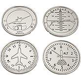 GODINGER SILVER ART Airplane Coasters, Set of 4
