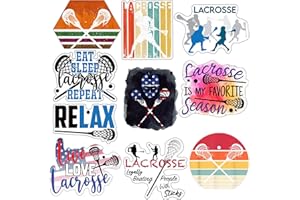 ASaBee, Lacrosse Stickers - Perfect Lacrosse Gifts for Boys, Girls, Men - Waterproof, Extra Sticky, Durable 100percent Vinyl - Work Great On Water Bottles, A Laptop, Car Decal, Or As Party Favors