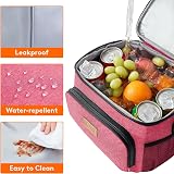 Lifewit Insulated Lunch Bag 9L 12 Can Pink Leakproof Thermal Tote view 4