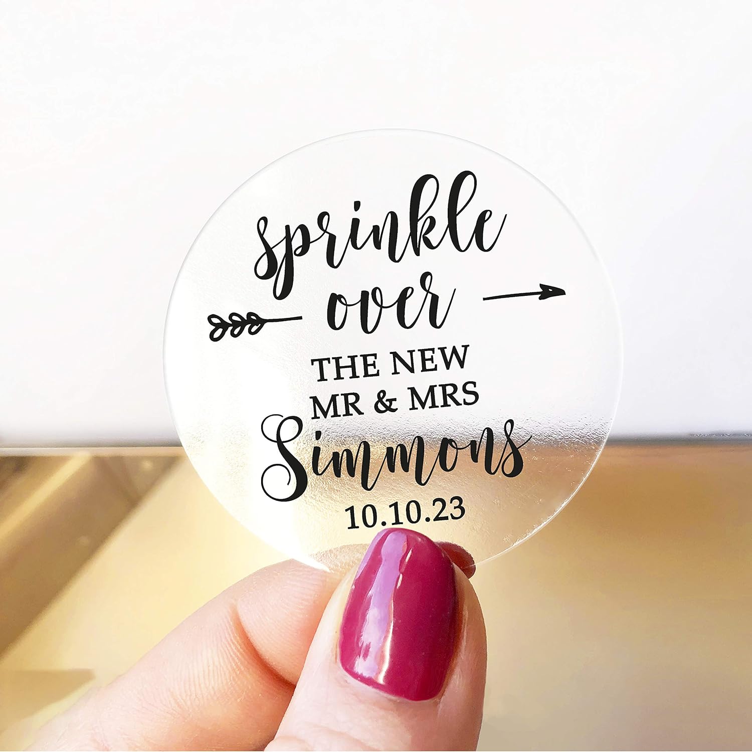 Confetti stickers wedding, Personalised confetti stickers, Personalised