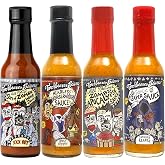 Torchbearer Hot Ones Variety Hot Sauce 4 pack, 5oz - Garlic Reaper, Son Of Zombie, Zombie Apocalypse, Headless Horseradish