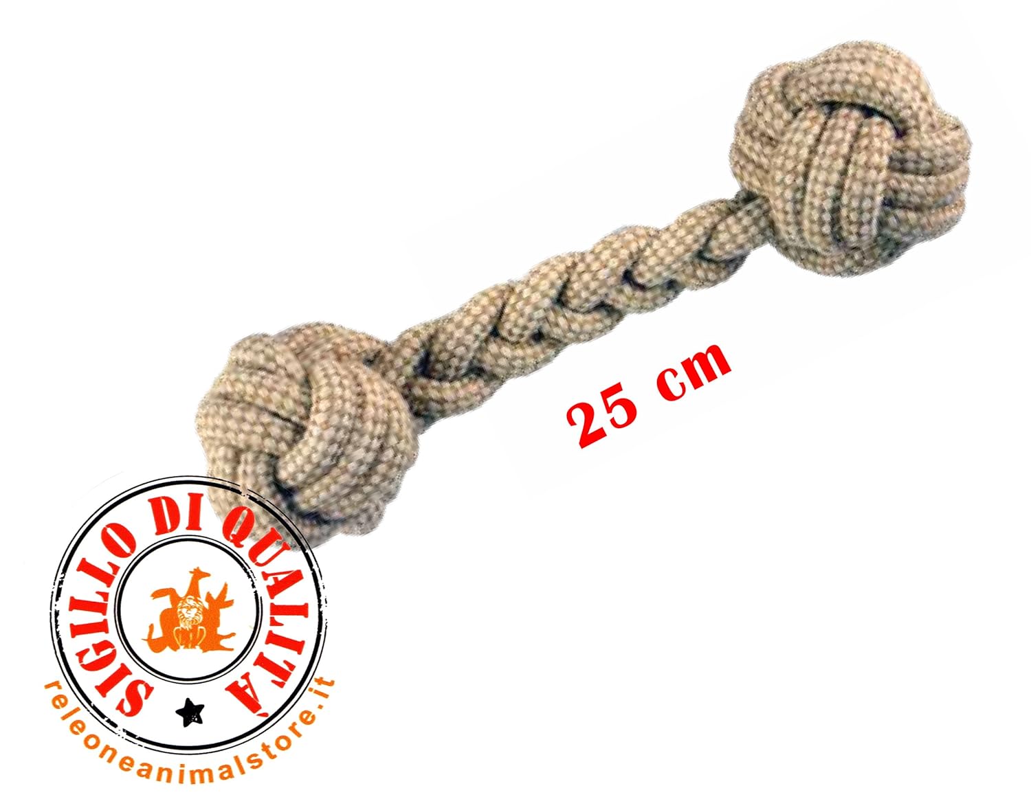 Juegos cuerda natural para perros doble pelota iMac 25 cm: Amazon ...