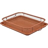 Baking with G&S Nonstick Crisper Basket with Baking Pan, Copper, 2 Piece Set, Durable and Easy to Use
