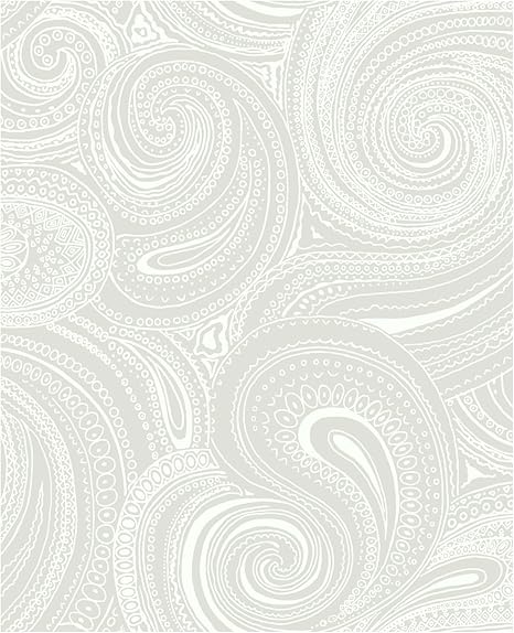 Amazon York Wallcoverings Silhouettesスワールペイズリー壁紙 Sample Ap7473smp 1 壁紙