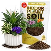 Professional Indoor Plant Soil Mix Large 2.2 Quarts Ready to Use, Premium Potting Soil for Indoor Houseplants Container Plants, Peat Coco Coir Perlite Dolomite Blend Made in USA