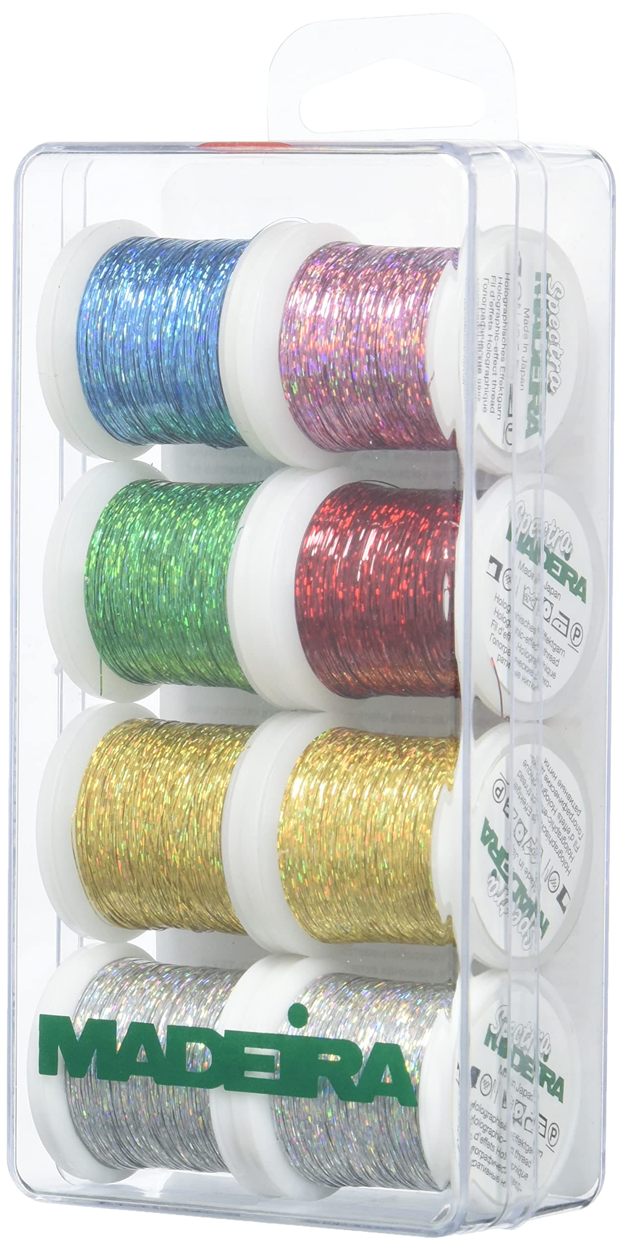 Madeira 'Spectra' 8013 Embroidery Box with 8 Bobbins of 100 m Each