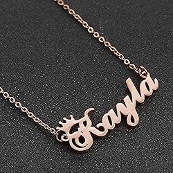 SKQIR Personalized Name Necklace Rose Gold