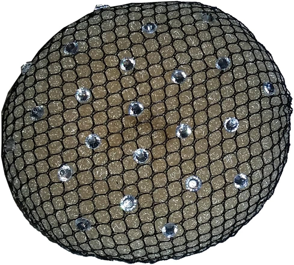 Bun Hair Net with Crystal Rhinestones