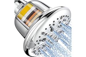 Cobbe Filtered Shower Head, 7 Spray Modes, 16 Stage Filter for Hard Water, Chrome Finish