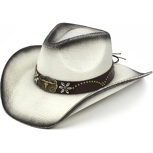 Western Cowboy Hat for Men and Women with Studded Band and 