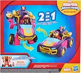 Marvel Iron Man Ironheart 2-In-1 Mech Suit & Vehicle Figure Toy Purple view 9