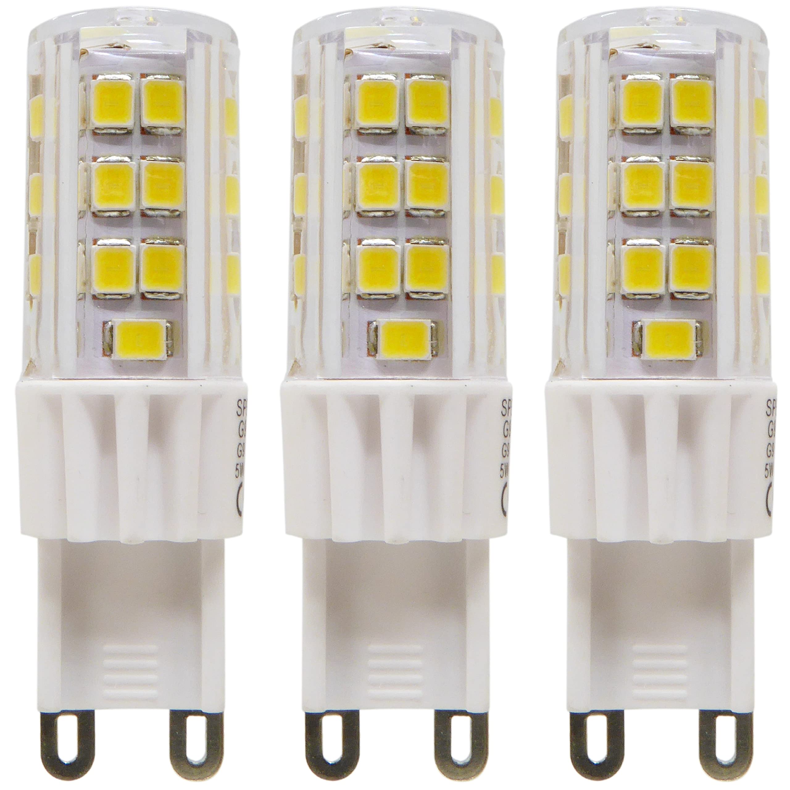 A1 ELECTRICS A1ELECTRICS.COM G9 LED Bulbs Dimmable Daylight - 5W 480lms 6400k - Equivalent to 40-50W Halogen - Pack of 3