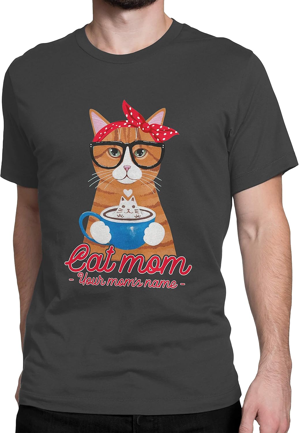 Personalized Mom T Shirt Funny Cat Mom for Cat Lovers