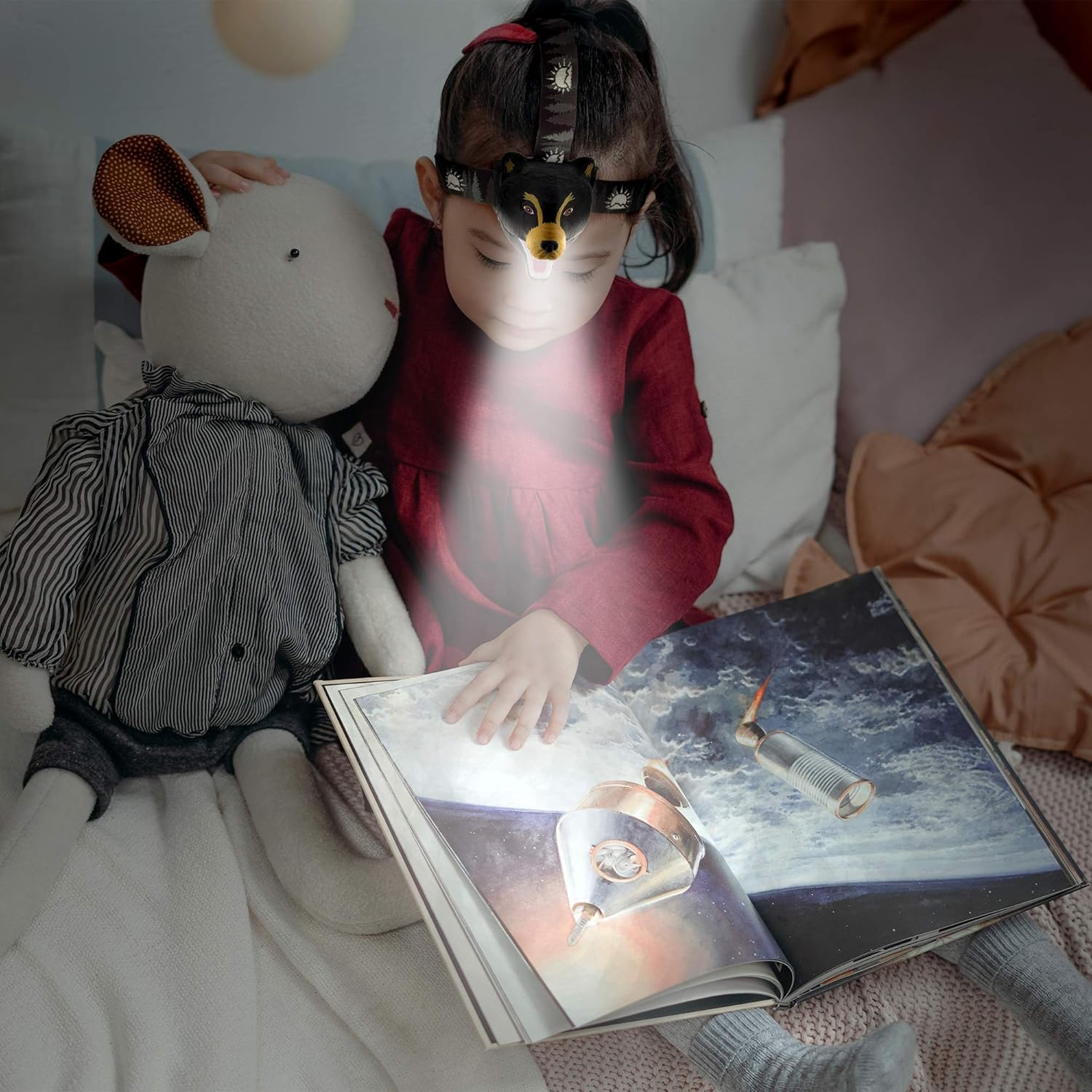 Sun Company Bear LED Headlamp - Bear Headlamps for Kids | Multiple Styles Available | Toy Head Lamp for Boys, Girls, or Adults | Perfect for Camping, Hiking, Reading, and Parties (Grizzly Bear) : Sports & Outdoors