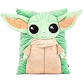 Jay Franco Star Wars The Mandalorian Baby Yoda Grogu 3D Snuggle Pillow - Super Soft – Measures 15 Inches (Official Star Wars Product)