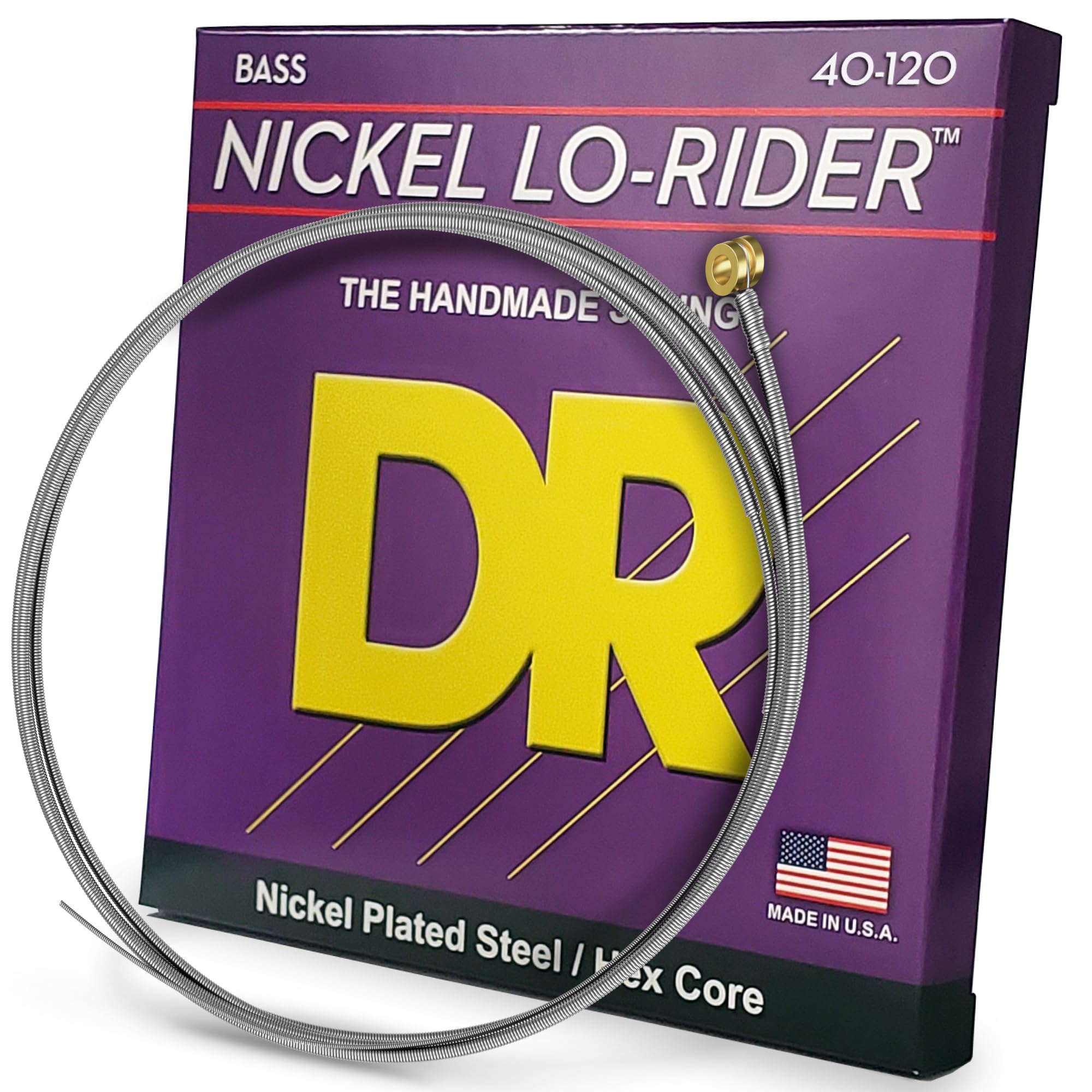 DR Strings NLH540 NICKEL LO-RIDER™ - Nickel Plated Bass Strings: 5-String Light 40-120, Silver