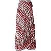 ForeMode Women Boho Print High Waist Side Wrap Bohemian Asymmetric Hem Maxi Long Skirt One Size