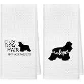 Cocker Spaniel Glitter Absorbent Kitchen Towels And Dishcloths 1624 Inches Set Of 2, Dog Silhouette Hand Towel Dish Towel Tea Towel For Kitchen Bathroom Decor, Lovers Gifts