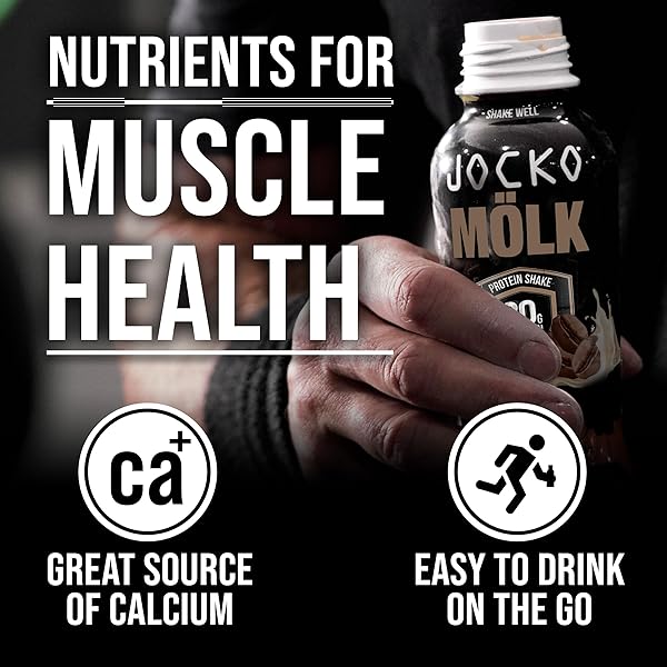 JOCKO FUEL MÖLK 30G GRASS FED PROTEIN SHAKES – NO ADDED SUGAR PROTEIN DRINKS KETO FRIENDLY – READY TO DRINK 12 FL OZ (PACK OF 12) SWEET CREAM COFFEE