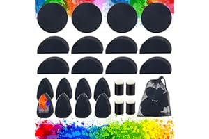 Boyistar 24+1 Pcs Face Paint Sponges Kit - High Density Face & Body Painting Sponge Set with Storage Bag