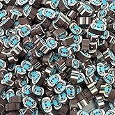 100 Pcs Polymer Clay Beads Mixed Heishi Spacer Beads Supplies for DIY Bracelet Earring Necklace Jewelry Making (Blue)