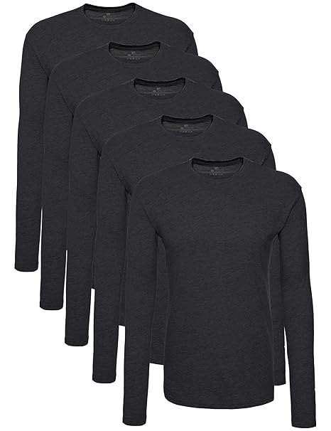 Lower East Herren Langarmshirt, 5er-Pack