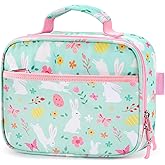 mibasies Kids Lunch Box for Girls Toddler, Insulated and Reusable Lunch Bag for School, Rabbit