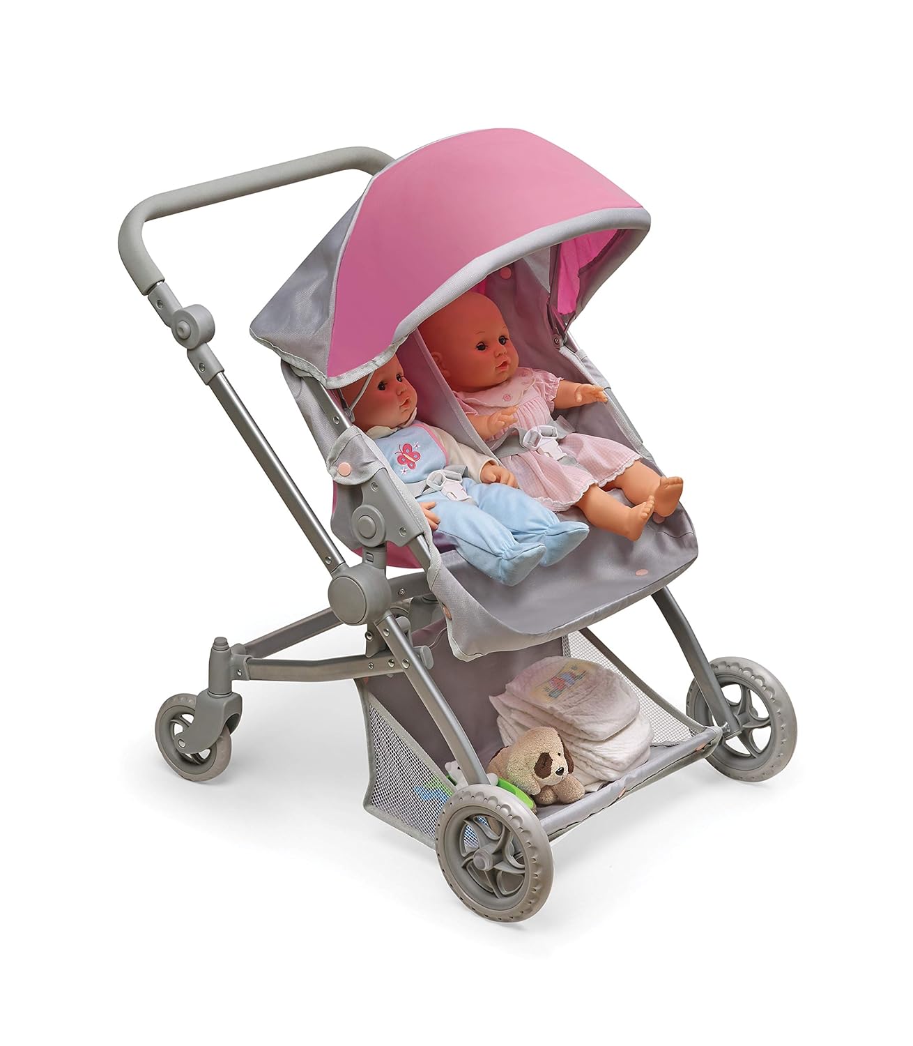 badger basket reversible double doll stroller