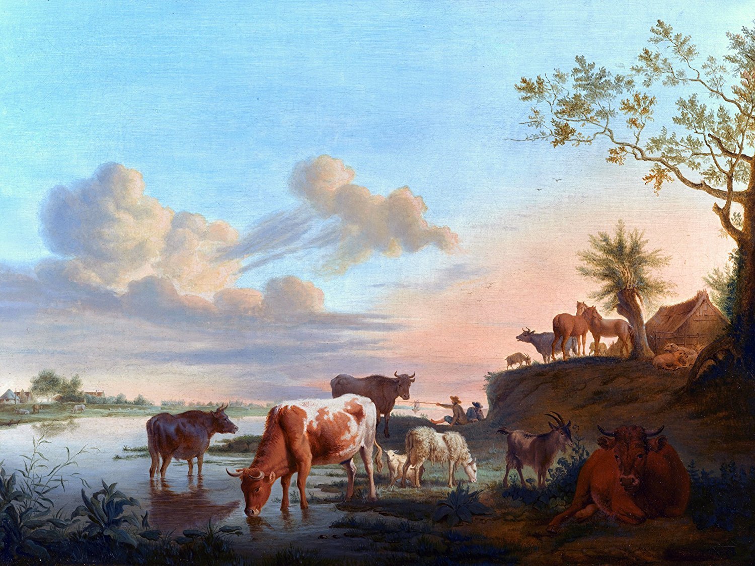 Cattle sheep farm B. Ommeganck Accent Tile Mural Kitchen Backsplash Ceramic 10x8