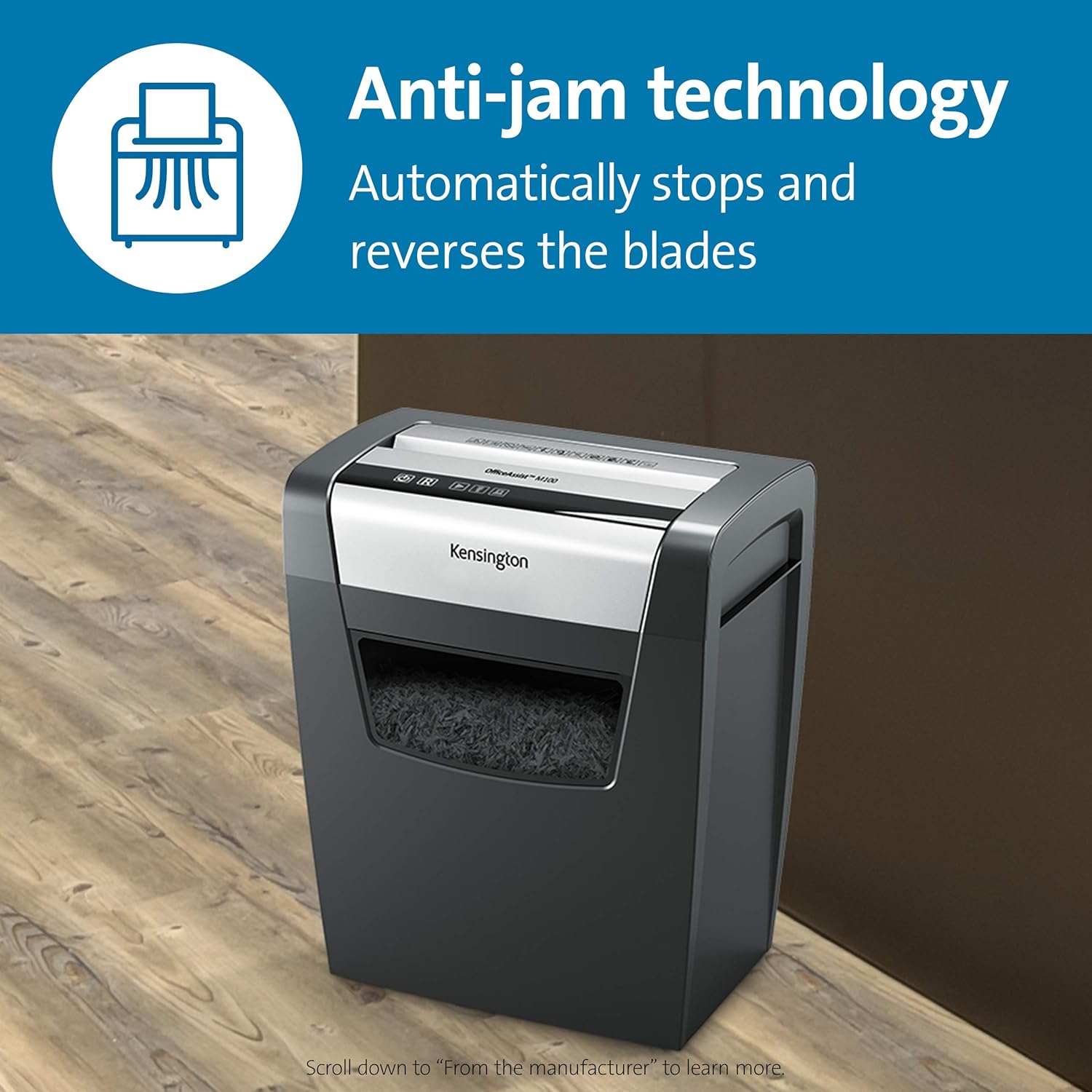 Kensington Shredder - OfficeAssist 10-Sheet Anti-Jam P4 Crosscut Security Shredder (K52075AM): Computers & Accessories