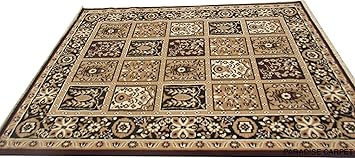 Paradise Carpet Creation Traditional Antique Carpet (Brown, Acrylic, 7 X 10 Feet)
