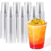 JOLLY CHEF 390 Pack 12 oz Clear Plastic Cups,Disposable Cups Drinking Cups for Ice Coffee,Milkshake, Cold Drinks