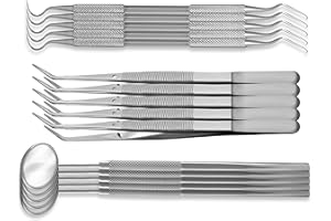 SURGICAL ONLINE Student Professional Training Dental Hygiene Kit, Stainless Steel Tools Set, Plaque Removal Instruments (5)