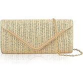 Larcenciel Clutch Purses for Women, Sparkling Envelope Evening Bag with Detachable Chain