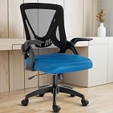 Blisswood Office Desk Chair Blue Black Mesh Chair 360° Tilt Lumbar Support view 2