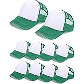 10 Pcs Sublimation Blank Trucker Hats Bulk Mesh Baseball Cap Polyester Mesh Trucker Hat for Men and Women