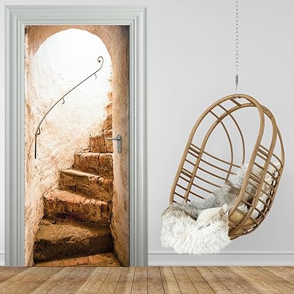 StickerProfis Poster Adesivo da Porta e pareti - Vecchia Scala Cantina