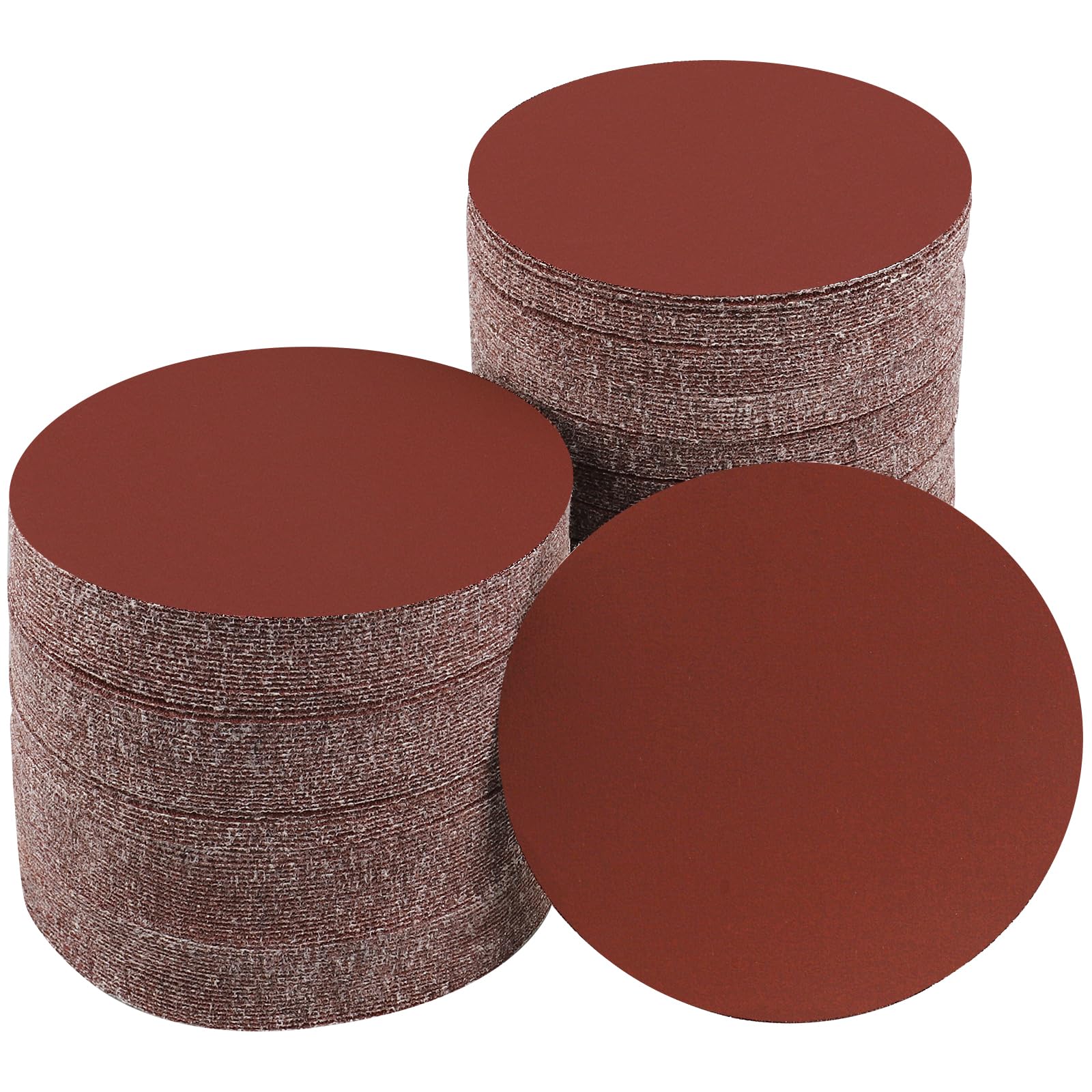 Sruhrak 100 Pcs 125mm Sanding Pads 2000 Grit, 5 In Round No-Hole Sanding Discs Hook and Loop Sandpaper for Random Orbital Sanders