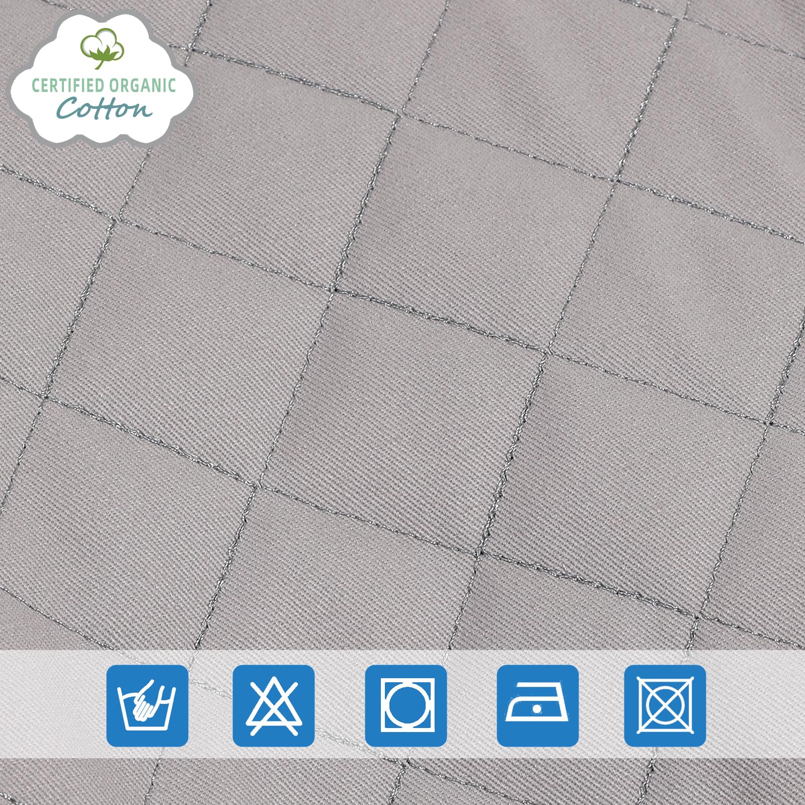 Fabric Seat for Bouncer - Cover for Baby Bjorn Bouncer Balance Soft & Bliss, 100% Cotton, Skin -Friendly, Machine Washable, Light Grey