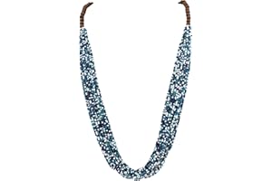 Bocar Long Multiple Row Handmade Beaded Statement 33" Necklace for Women with Gift Box